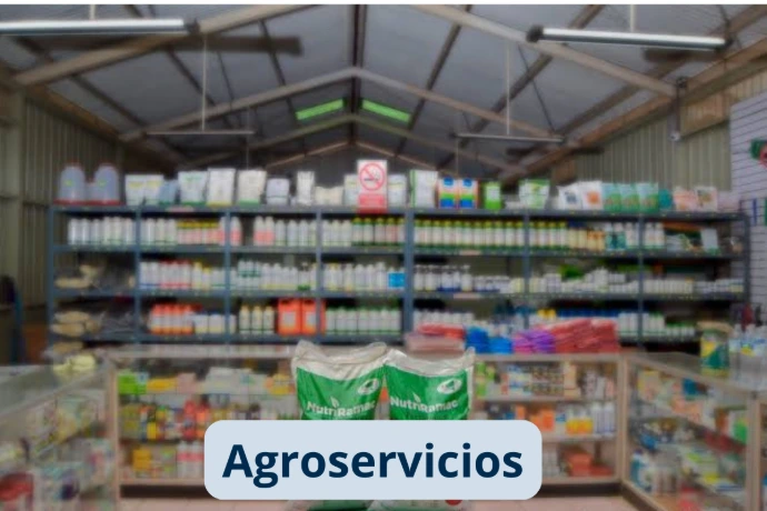 Tienda de agroservicios con insumos agrícolas